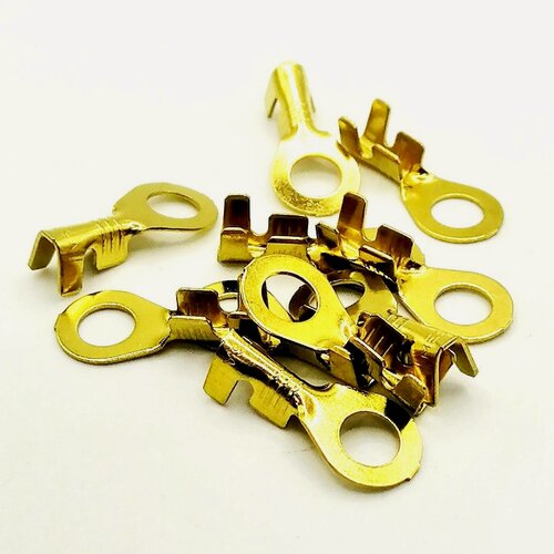 Изображение товара 10шт, Клемма О-образная 6,2мм R1-6 (латунь/провод 2,5-4,0мм) Турция