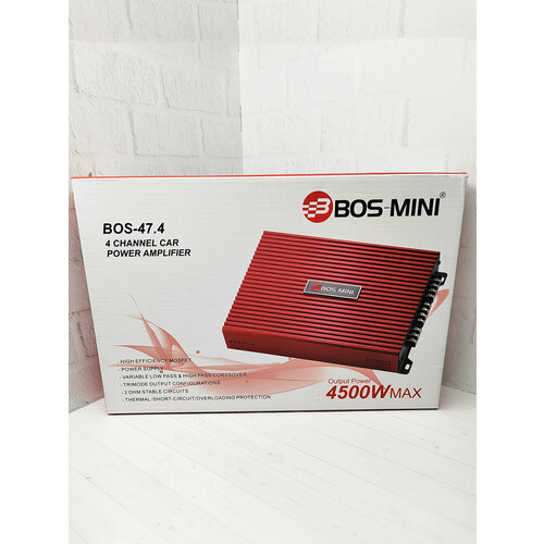 Усилитель автомобильный BOS-MINI 474 4х канальный 4799₽