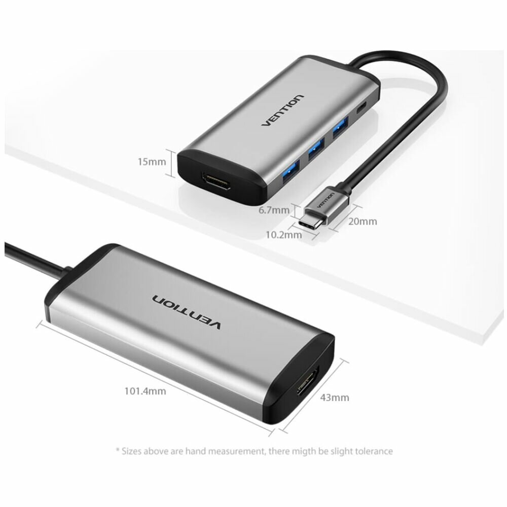 Концентратор Vention USB Type C 5 в 1 - фото №12