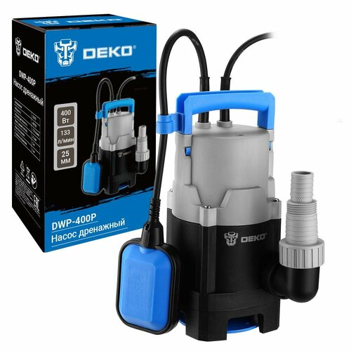 Насос дренажный DEKO DWP-400P грязевая поплавок 220В 400Вт пластик 076-0542 3366₽