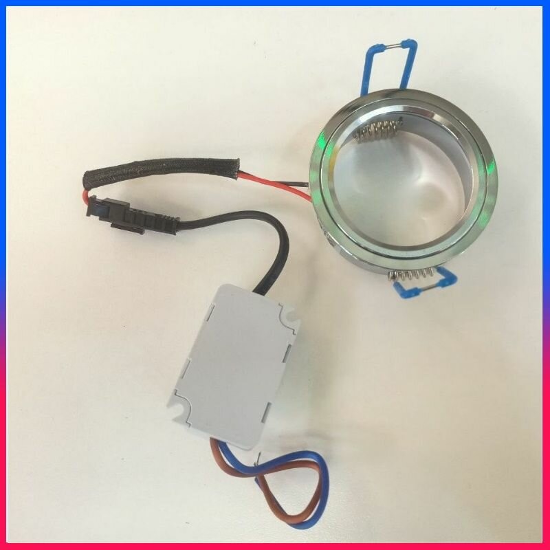 Комплект для Ремонта точечных светильников и софитов GU5.3 MR16 Лента led + Кольцо + Блок питания 3Вт 4000K Ремкомплект
