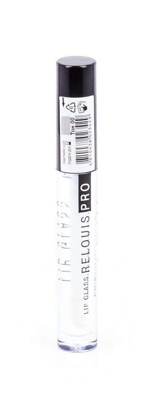 Relouis / Релуи Блеск для губ эффект жидкого стекла Pro Lip Glass 00 прозрачный увлажняющий 3г / плампер для увеличения губ / тинт
