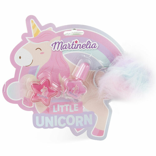 Набор косметики Martinelia мини с брелоком Little Unicorn (лак для ногтей + бальзам для губ) мини набор детской декоративной косметики с брелоком martinelia little unicorn key chain set 3 мл