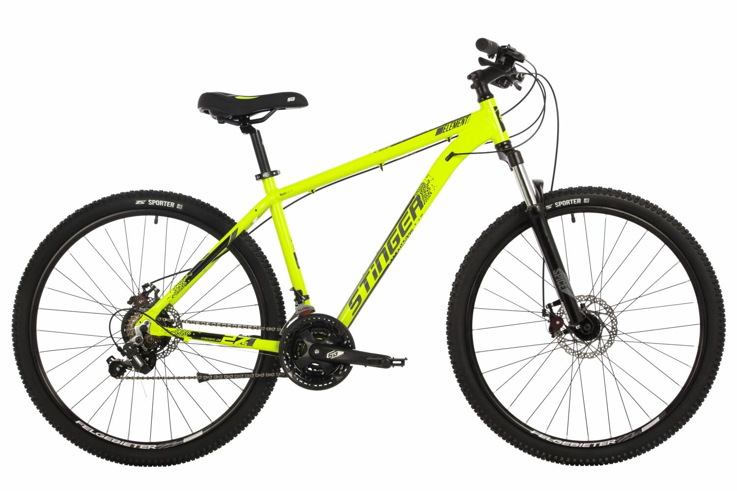 Горный велосипед Stinger Element Evo 27.5, год 2024, цвет Зеленый, ростовка 18