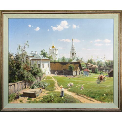 Репродукция картины В Д Поленов Московский дворик 52х43 6800₽