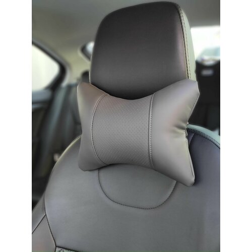 Подушка автомобильная из экокожи под голову, подголовник в машину для водителей