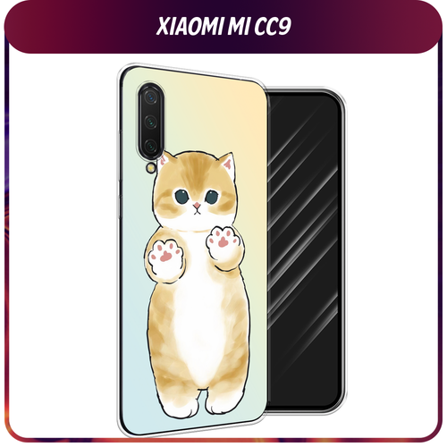 Силиконовый чехол на Xiaomi Mi CC9/Mi A3 Lite/Mi 9 Lite / Сяоми Mi CC9 Лапки котика силиконовый чехол на xiaomi mi cc9 mi a3 lite mi 9 lite сяоми mi cc9 единорог какает
