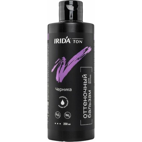 IRIDA Бальзам оттеночный для волос Irida Ton, тон черника, 250 мл.