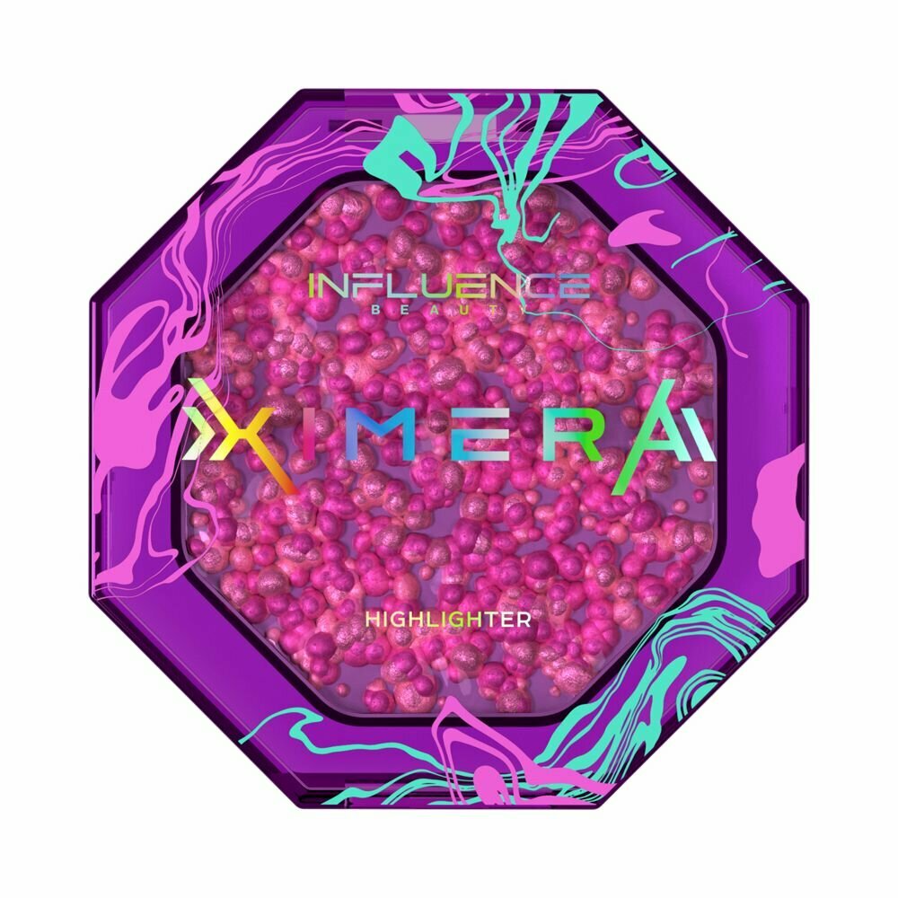 Хайлайтер для лица Influence Beauty Ximera гелевый с прессованными жемчужинами золотисто-розовый 4г Yiwu Osilan Cosmetics - фото №9