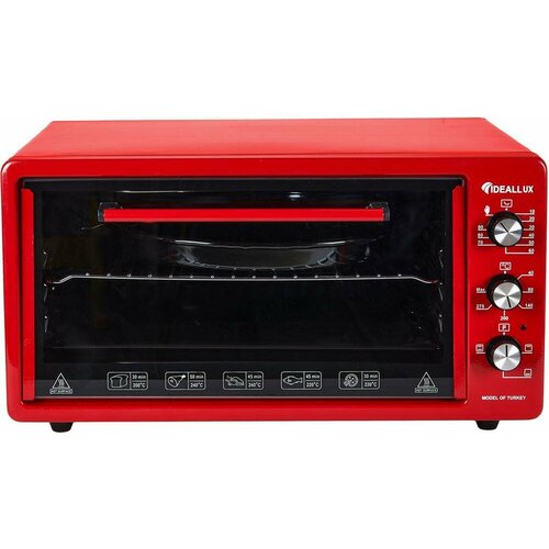 Мини-печь iDeaL М 45 10 красный мини печь электрическая willmark wo 503b 45 литров таймер термостат 230с 1800вт чёрный