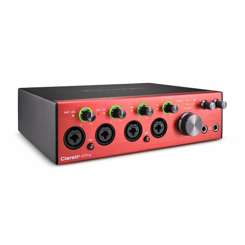 Clarett+4Pre Аудио интерфейс USB, Focusrite аудио интерфейс контроллер для интернет вещания tascam us 42 usb