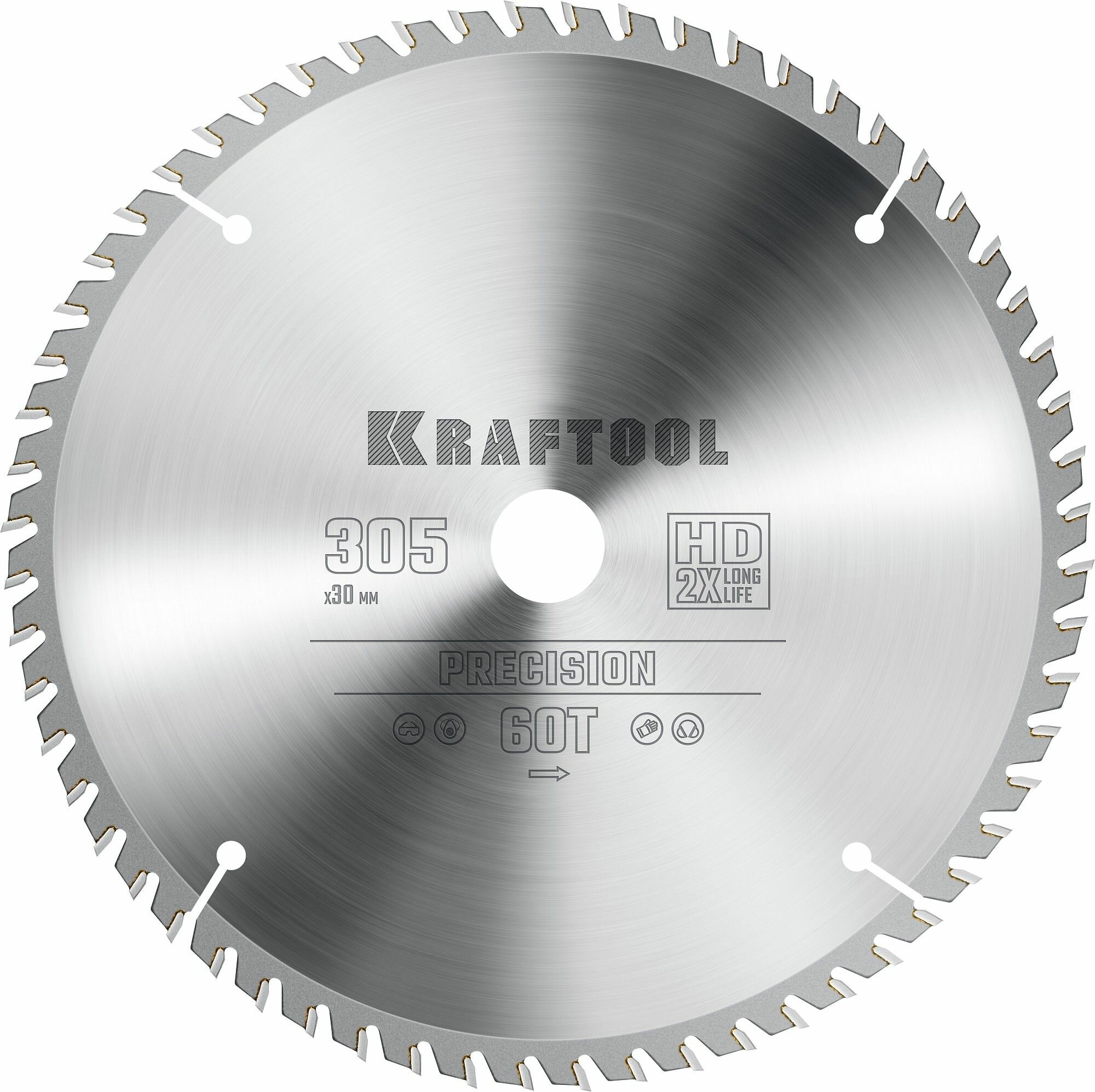 Диск пильный по дереву KRAFTOOL PRECISION 305х30мм 60Т, (36952-305-30)