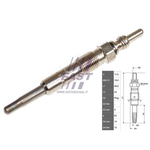FAST FT82726 свеча накаливания 718₽