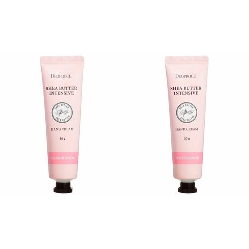 DEOPROCE Крем для рук SHEA BUTTER INTENSIVE HAND CREAM PEACH BLOSSOM, 50 гр, 2 шт