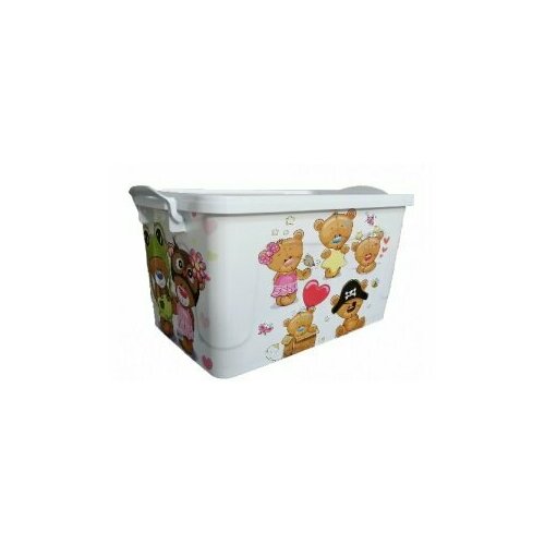 Контейнер универсальный 35,0 л медвежата белый