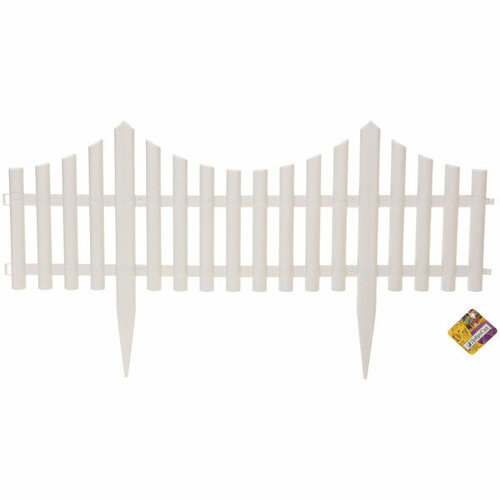 Садовое ограждение Изгородь 1 секция 605325 см Белый 499₽