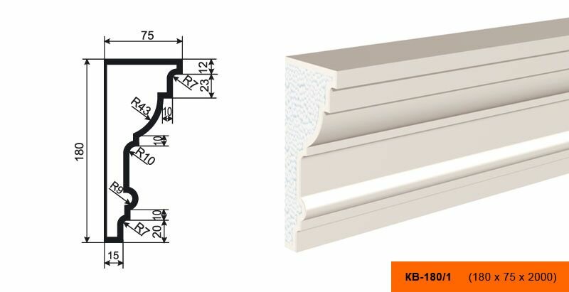 Lepninaplast КВ-180/1 фасадный карниз из пенополистирола