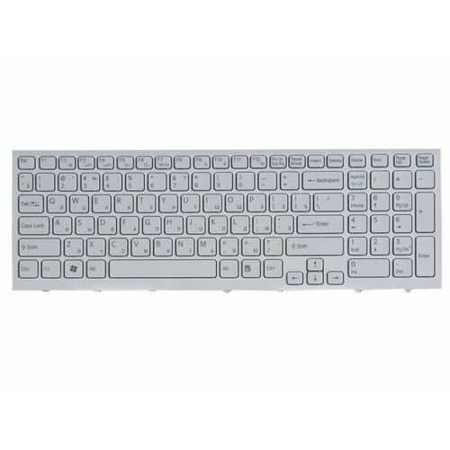 Клавиатура (keyboard) для ноутбука Sony Vaio, гор. Enter ZeepDeep, белая, 148793961