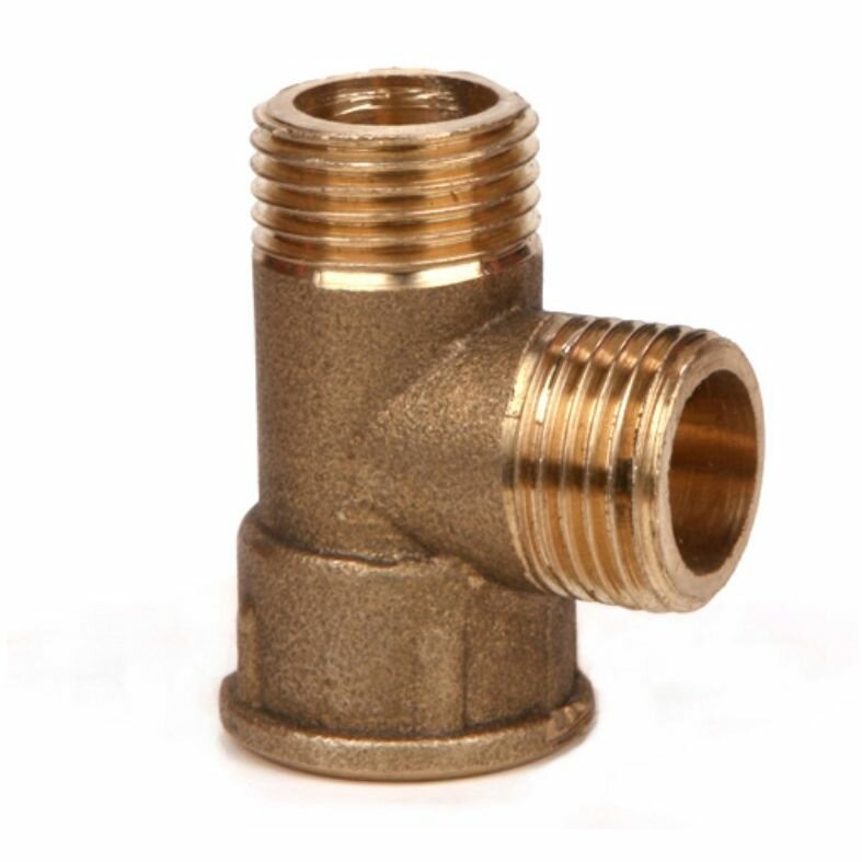 Тройник сантехнический Millennium латунь резьба бронза/хром 3/4