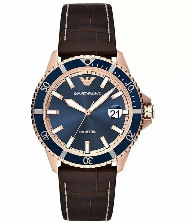Наручные часы EMPORIO ARMANI Diver AR11556, коричневый, синий