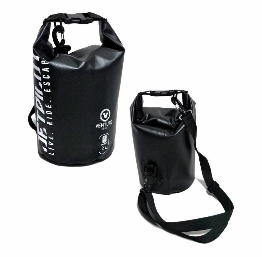 Сумка-мешок водонепроницаемая черная Jetpilot Venture Drysafe Backpack 2L гермомешок S23 (20092)