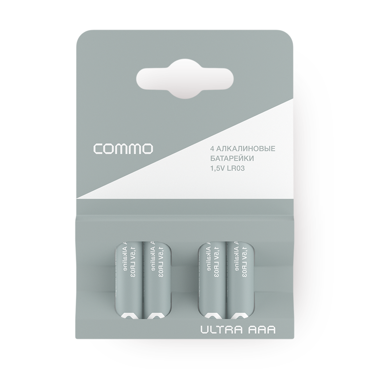 Батарейки Commo Ultra, AAA, алкалиновые (щелочные), 4 шт в уп.