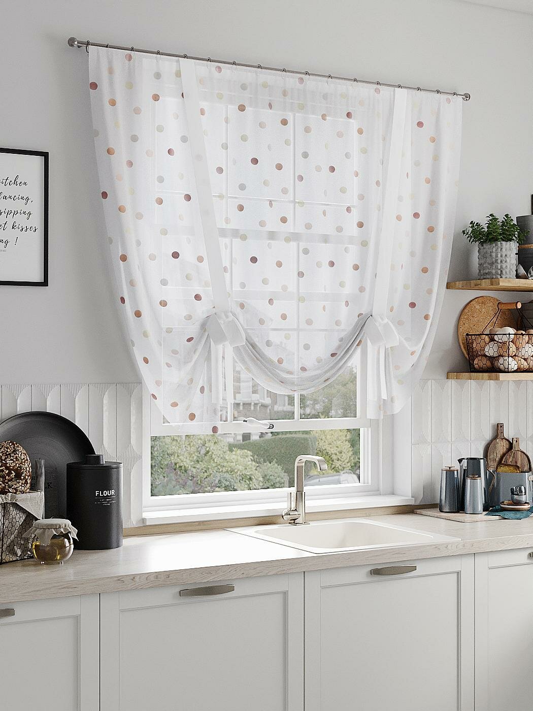 фото Тюль AT HOME / шторы в комнату 150х150 см / Ленимирс