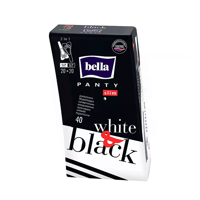 Прокладки ежедневные Bella Slim Black&White 40 шт шт