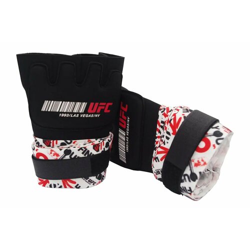 Гелевые бинты UFC Gel Glove Wraps, RD/WH, L/XL (Гелевые бинты UFC Gel Glove Wraps, RD/WH, L/XL) гелевые бинты hayabusa quick gel handwraps black xl