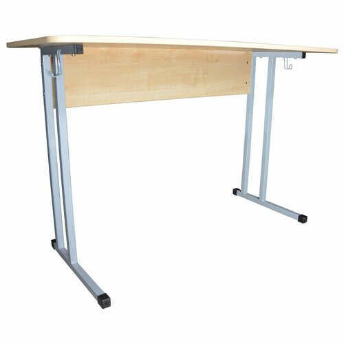 Стол-парта КНР Умник 2-местный нерегулируемый 1200х500х760 мм рост 6 серый каркас ЛДСП Клен 6094₽