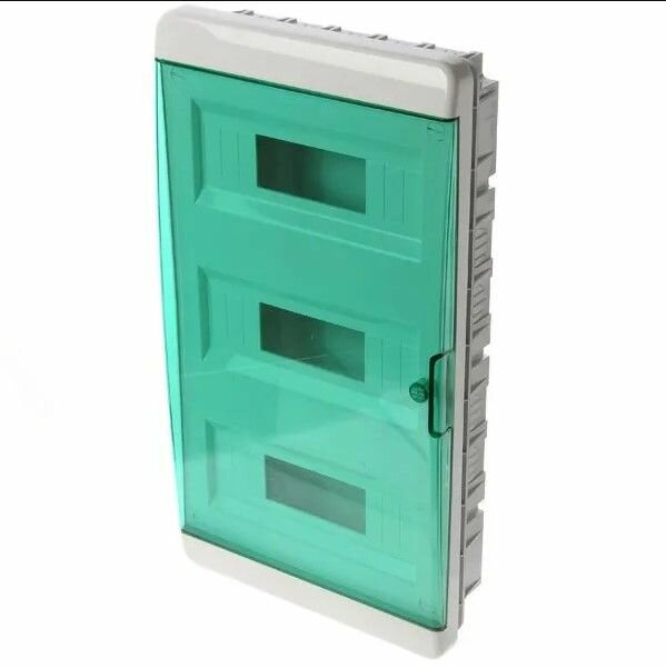 Щит распределительный навесной электрический Tekfor IP40 BVZ 40-36-1 на 36 модуля прозрачно-зеленая дверца пластик