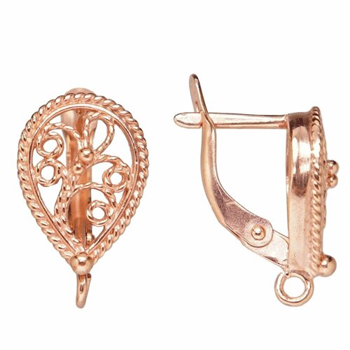 Швензы английский замок Капля скань позолота 045 мк 3858 Хорошие Вещи 1140₽