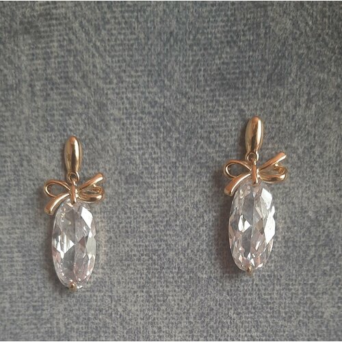 Серьги одиночные Fashion jewelry, стекло, искусственный камень, золотой серьги одиночные fashion jewelry размер диаметр 2 мм серый