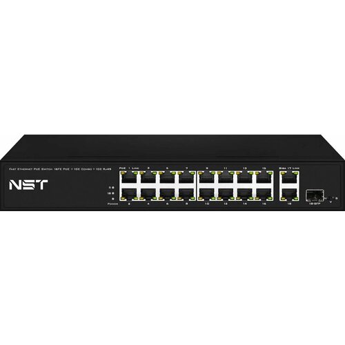 уличный poe удлинитель new system technologies nst ns ex 1fp w PoE коммутатор Fast Ethernet New System Technologies (NST) NS-SW-16F3G-P