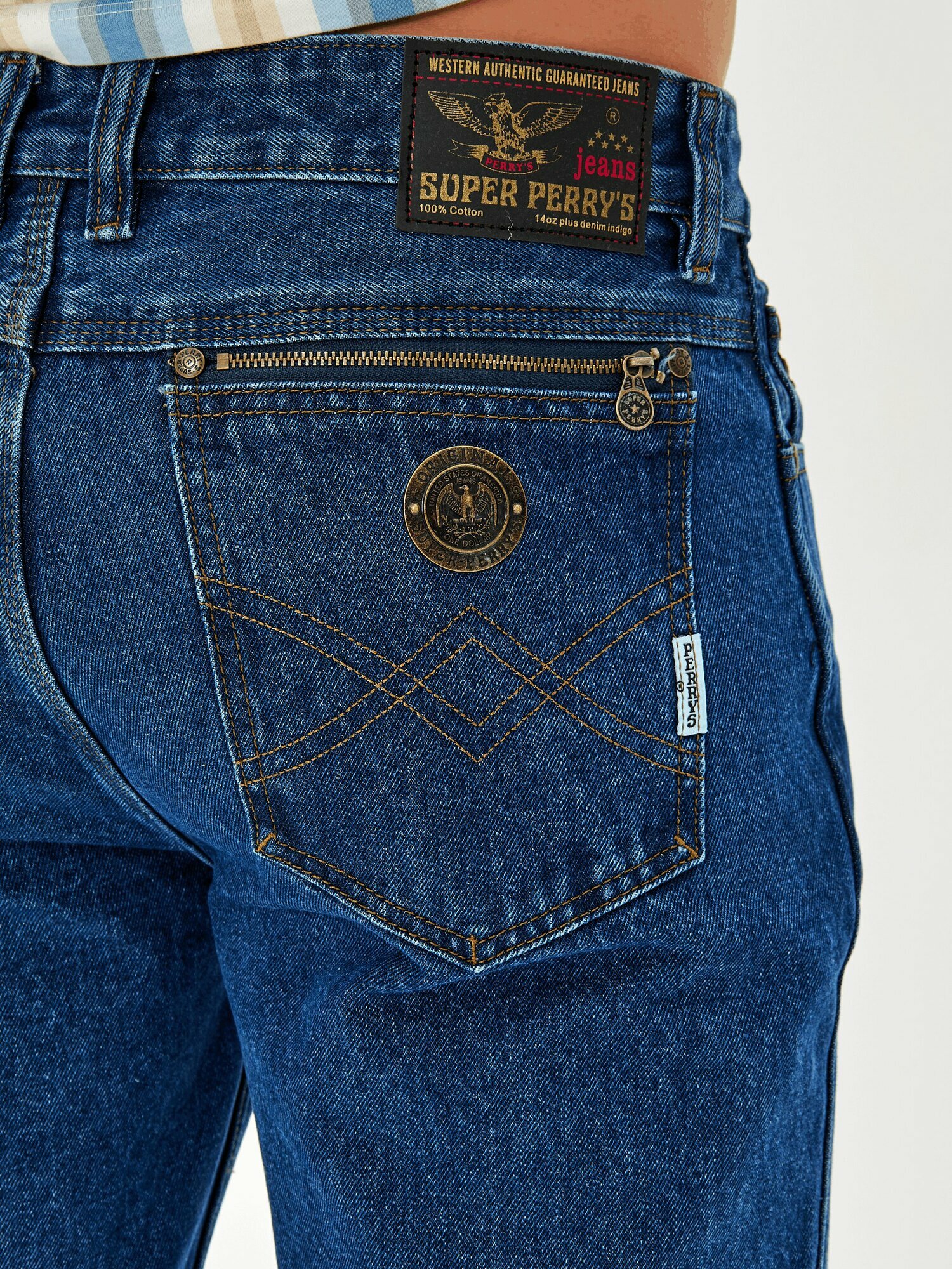 Джинсы классические SUPER PERRY'S, размер W36/L34, cиний