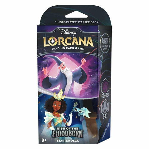 Disney Lorcana TCG: Стартовая колода Amethyst & Steel издания Rise of the Floodborn на английском flesh and blood tcg стартовая колода boltyn издания monarch на английском языке