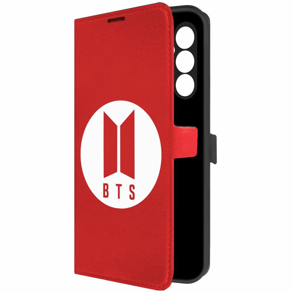 Чехол-книжка Krutoff Eco Book для Samsung Galaxy A24 (A245) BTS (БТС) (красный)
