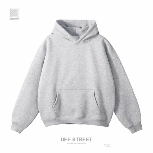 фото Худи off street, размер xxl, , светло-серый меланж