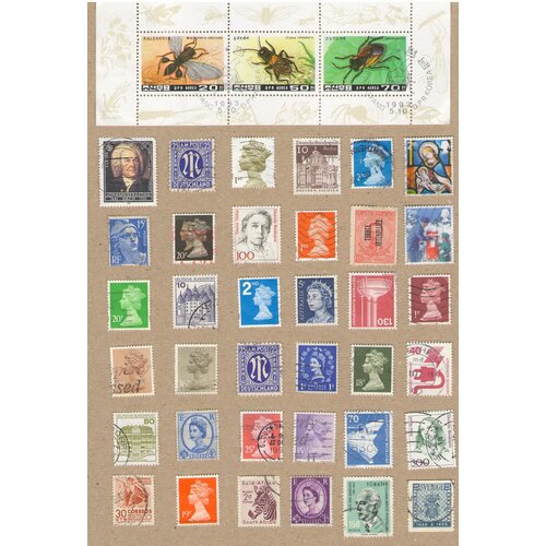 набор из 40 марок разных стран мира Набор №18 почтовых марок разных стран мира, 39 марок. Гашеные.