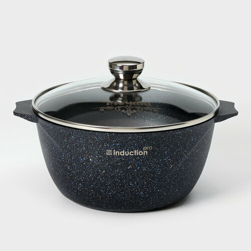 Кастрюля Гранит Star Induction Pro 4л стеклянная крышка индукция 5054₽