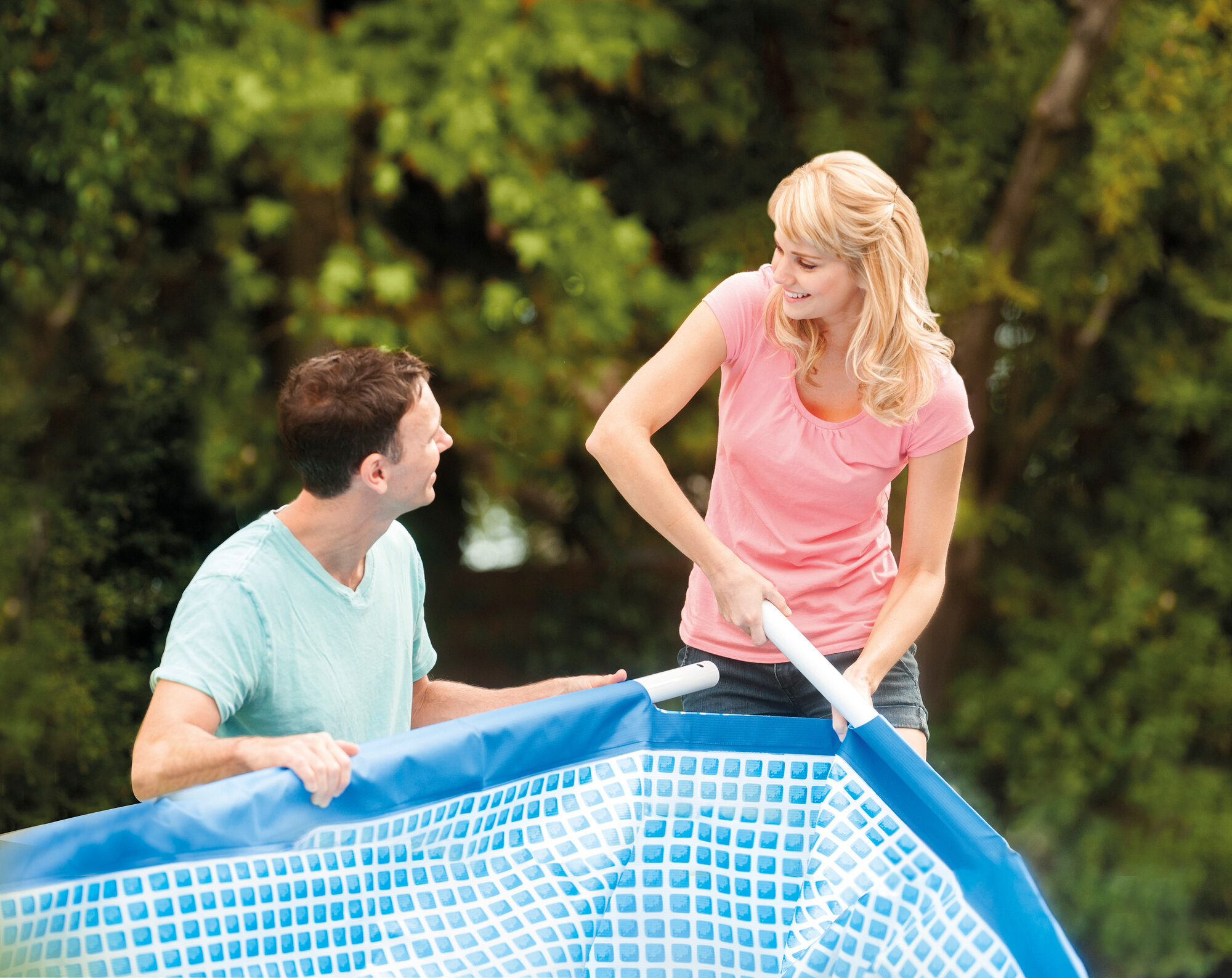 Бассейн каркасный прямоугольный 450х220х84 см 7127 литров серии Rectangular Frame Pool Intex 28273 — фото 1