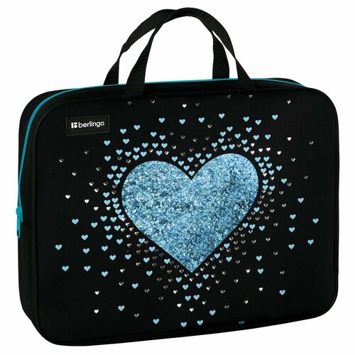 Папка текстильная с ручками 1 отделение А4 Berlingo Glamorous 35026580мм текстиль на молнии 1100₽