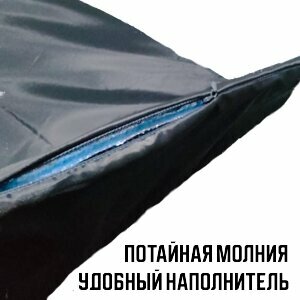 Лежанка влагостойкая для клетки №4, темно-серая - 91х66 см — фото 1