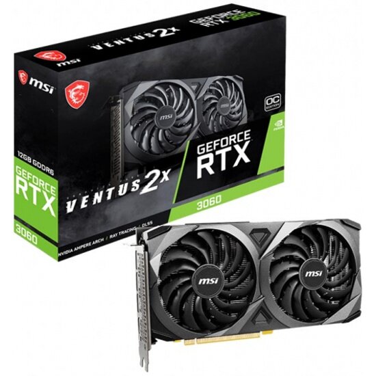 Видеокарта MSI GeForce RTX3060 Ventus 2X OC 12GB