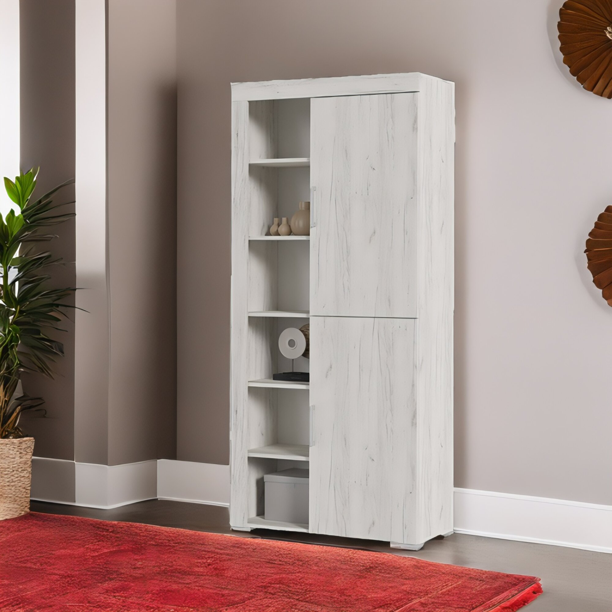 фото Шкаф "Гранд" ШК 4 (89.6х194.4х38.3) Дуб крафт белый Стендмебель