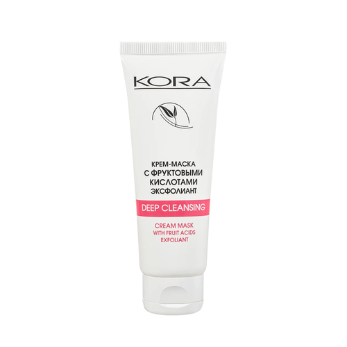 Крем-маска с фруктовыми кислотами Kora Cream-Mask wiht Fruit Acid Exfoliant 75 мл кора крем маска cream mask with fruit acids exfoliant с фруктовыми кислотами эксфолиaнт 100 мл