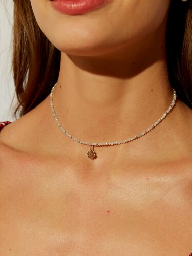 Изображение товара Чокер, серебро, 925 проба, опал