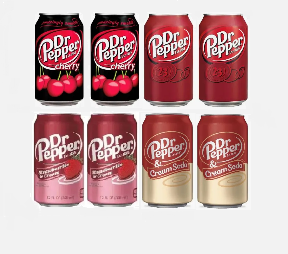 Набор газированных напитков Dr Pepper USA / Доктор Пеппер США / 8 банок по 355 мл