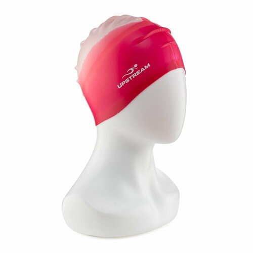 Шапочка для плавания женская мужская для бассейна UPSTREAM обхват головы 56-62 см силиконовая цвет вишневый 790₽