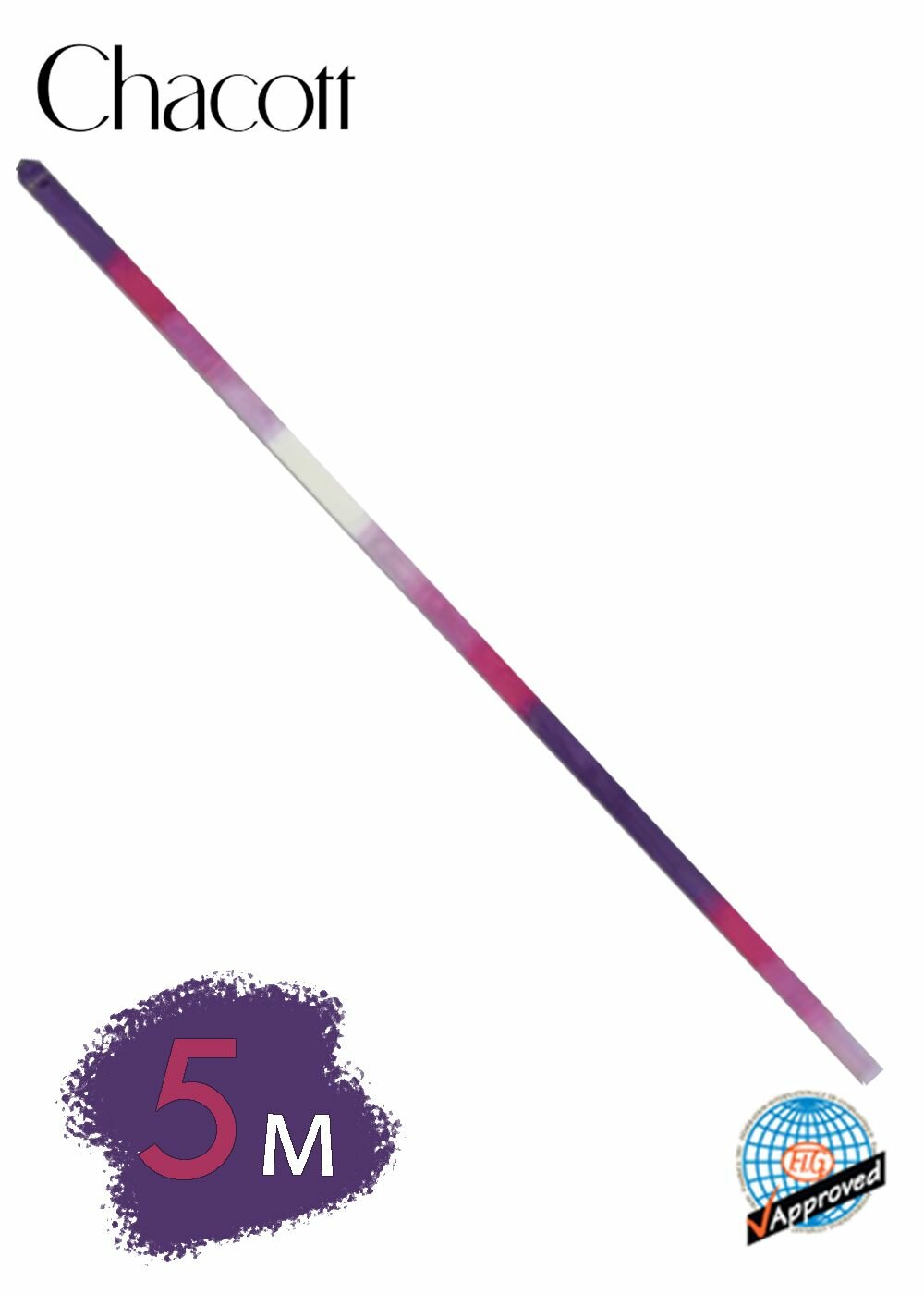 Лента CHACOTT Gradation цветная 5м. 773 (Фиолетовый-Малиновый-Розовый-Белый) FIG